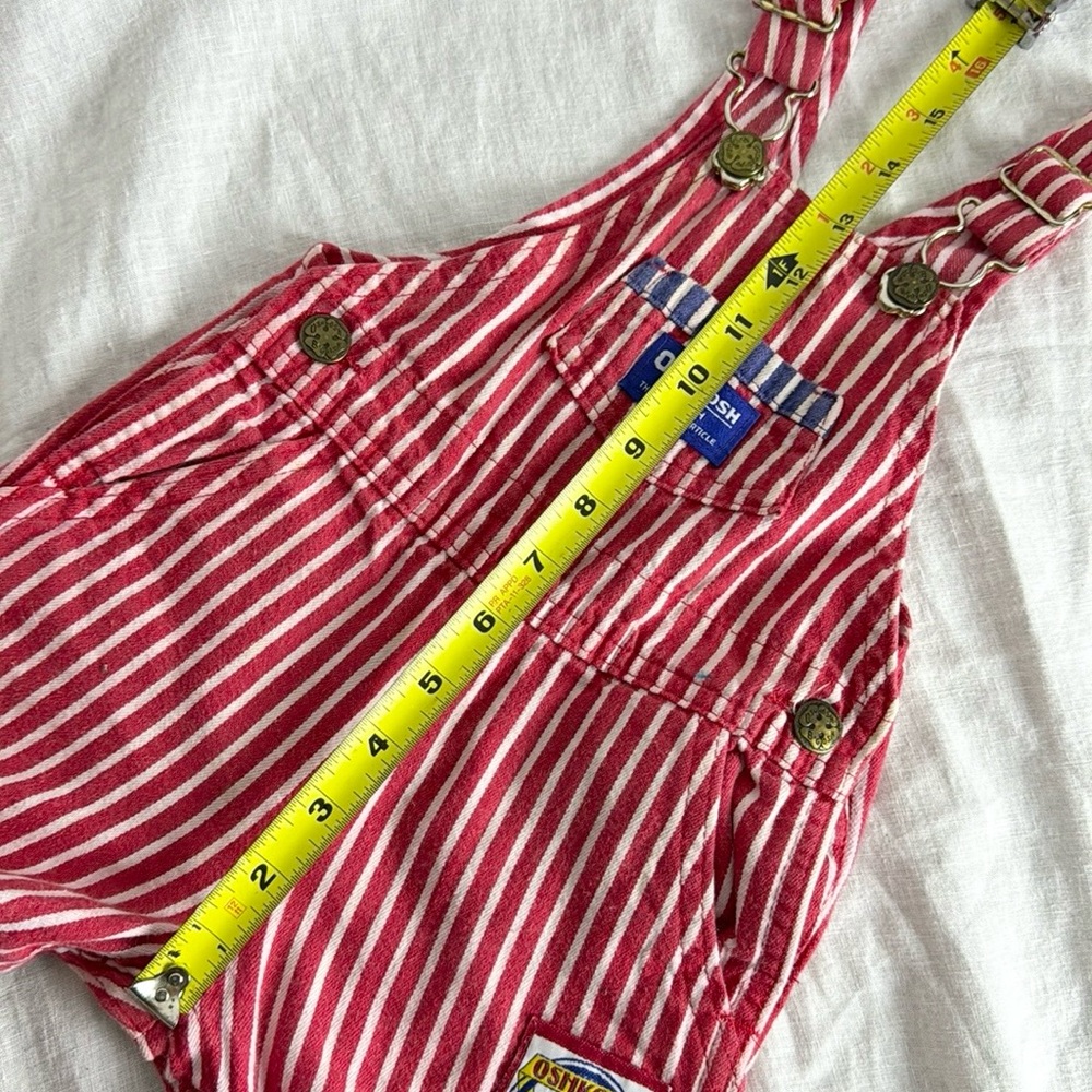 Vintage OshKosh B’Gosh Railroad Stripe Overall Patch Detail Size 18 Months - Picture 11 of 14